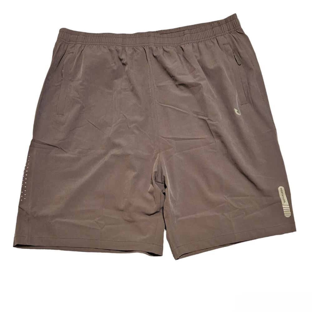 NWT 3XL Northyard men's gray athletic running shorts, lightweight, quick dry.